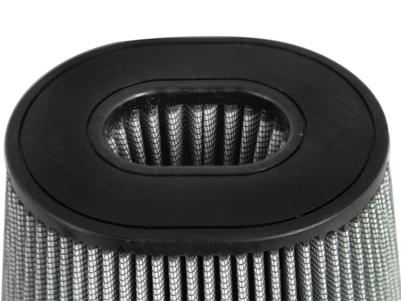 aFe MagnumFLOW ProDry S air filter with a cylindrical design and a black rubber top, featuring a mesh filter element.