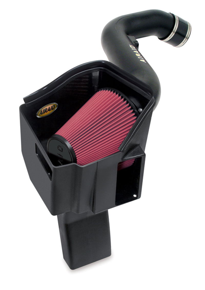 Airaid MXP intake system for 2004-2005 GM 2500/3500 pickups with 6.6L diesel engine, featuring a red oiled filter and tube.