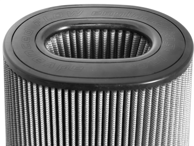 aFe MagnumFLOW Pro DRY S Universal Air Filter featuring a cylindrical design with a textured surface and rubber top.