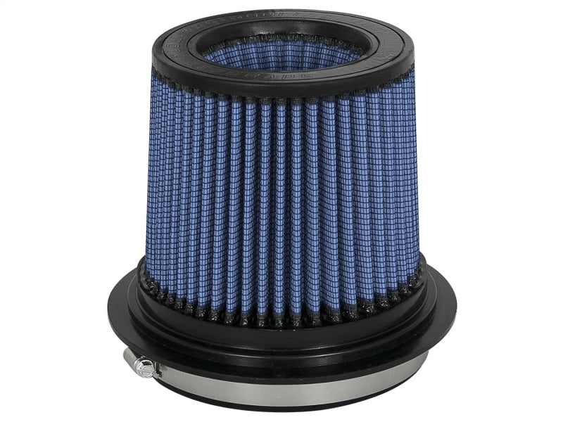 aFe MagnumFLOW Air Filter with blue filter media, designed for enhanced airflow and performance in vehicles.