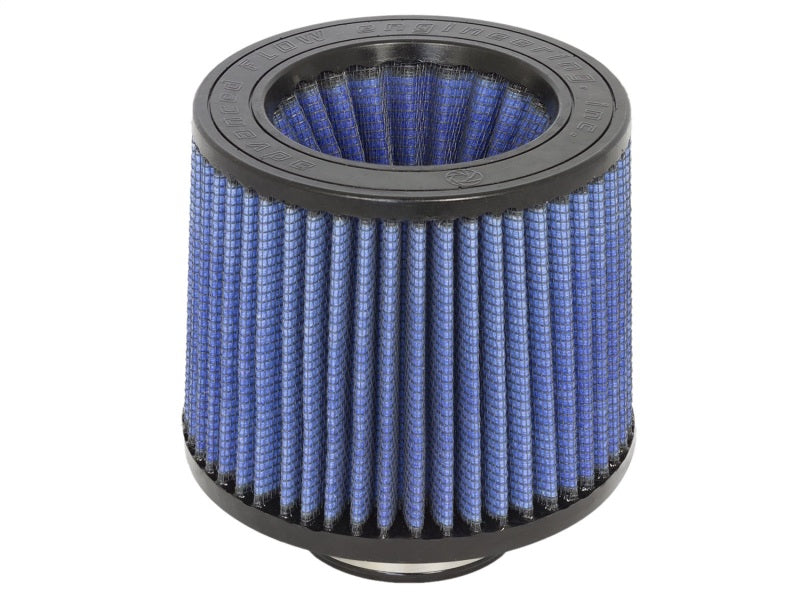 aFe MagnumFLOW Air Filter featuring a blue mesh design, optimized for improved airflow and engine performance.