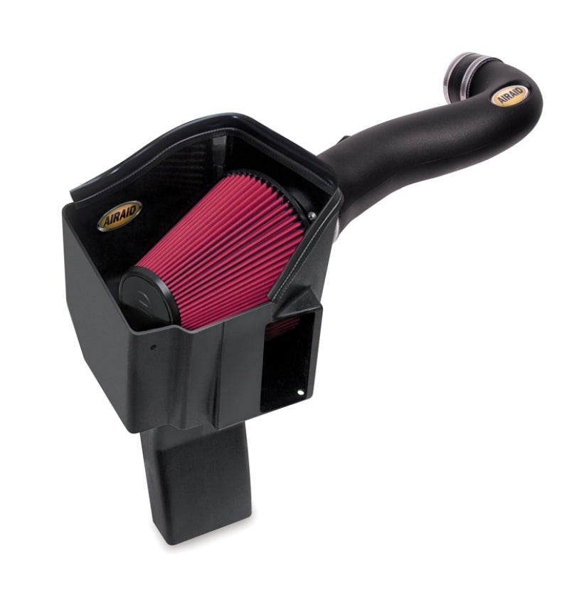 Airaid MXP intake system for 2014 GM 1500 Pickup and 2015 GM Tahoe/Yukon 5.3L with red oiled filter and tube.