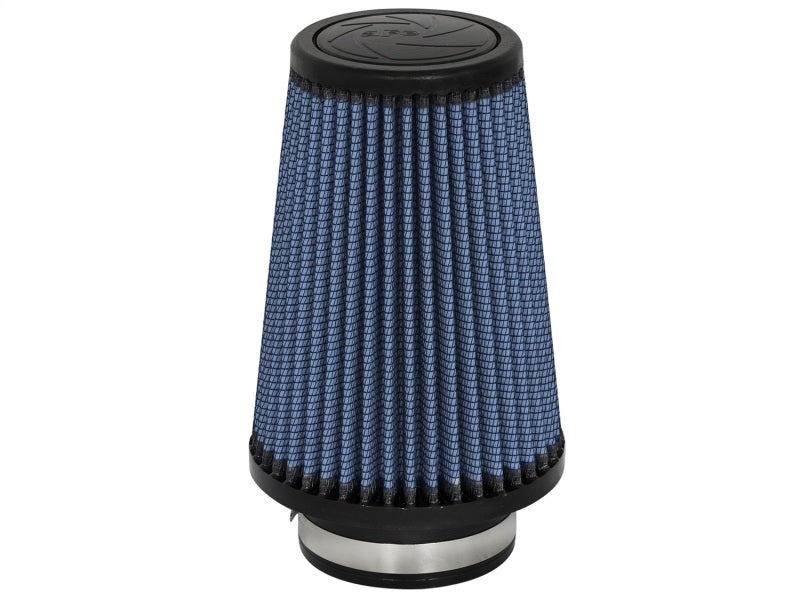 aFe MagnumFLOW Air Filter with a conical design, featuring blue mesh material and a durable base for enhanced airflow.