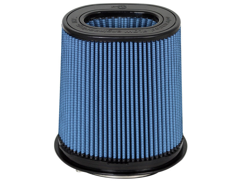 aFe Momentum Pro 5R universal air filter with blue mesh design, measuring 6 inches at the front and 9 inches in height.