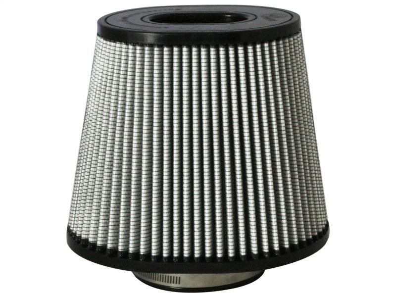 aFe MagnumFLOW ProDry S air filter with a conical design, featuring a 4-inch inlet and 9-inch height for enhanced airflow.