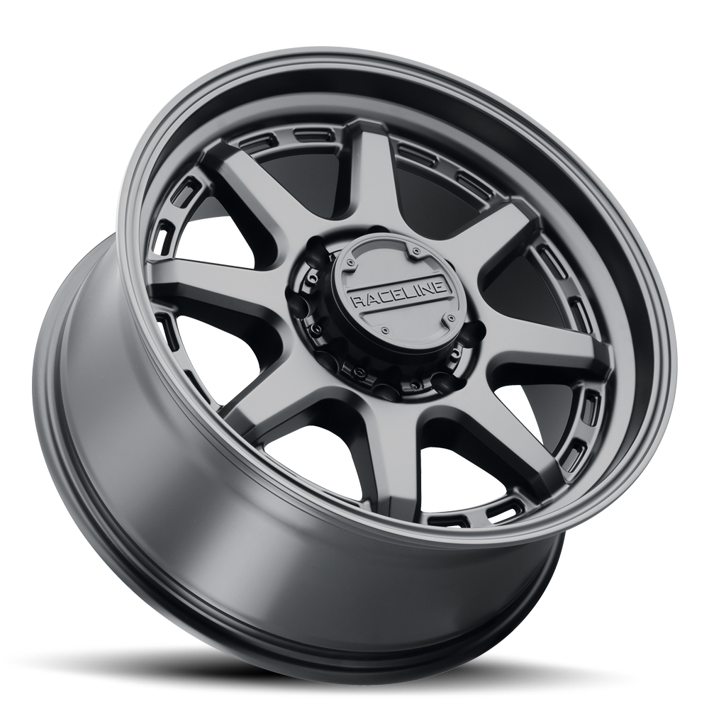 Raceline 947B Scout wheel featuring a sleek design with ten spokes and a matte finish, ideal for offroad vehicles.