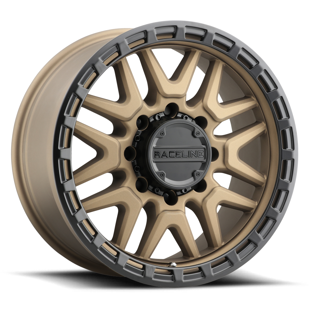 Raceline 953BZ Krank wheel featuring a unique design with a bronze finish and gray accents, ideal for offroad vehicles.