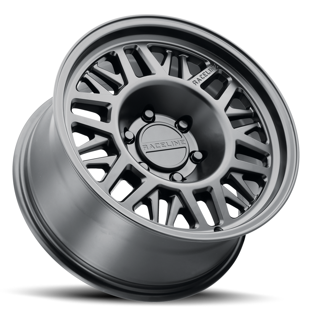 Raceline 451B Ryno TR wheel featuring a sleek design with multiple spokes and a matte finish, ideal for offroad vehicles.