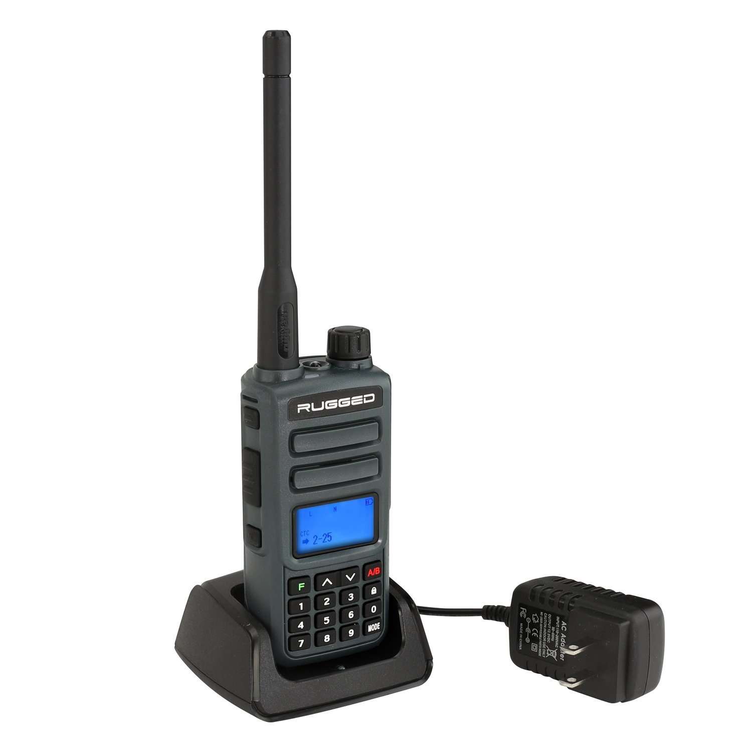 BUNDLE - Rugged GMR2 GMRS and FRS Band Radio with Hand Mic - BOGO with FREE XL Battery