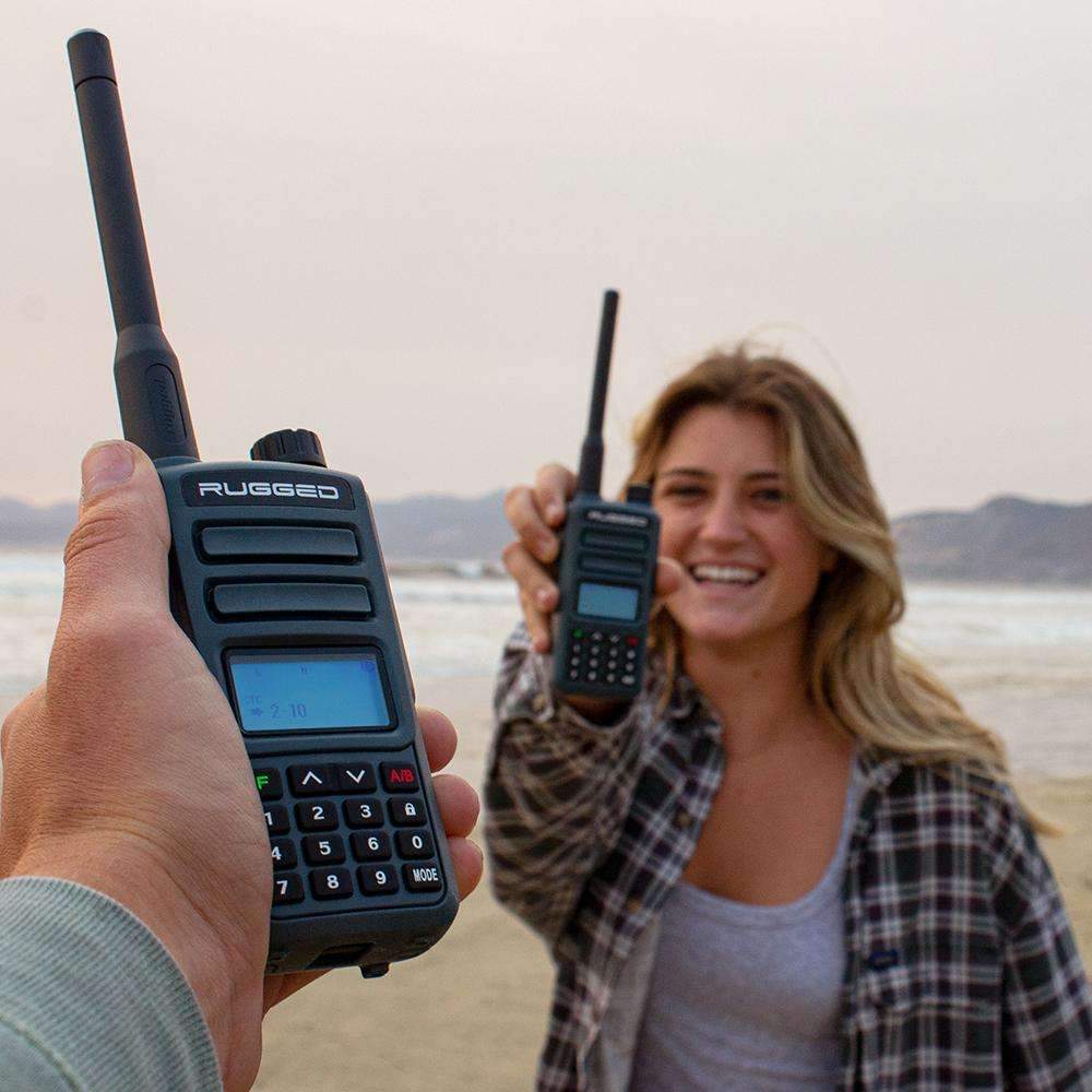 BUNDLE - Rugged GMR2 GMRS and FRS Band Radio with Hand Mic - BOGO with FREE XL Battery
