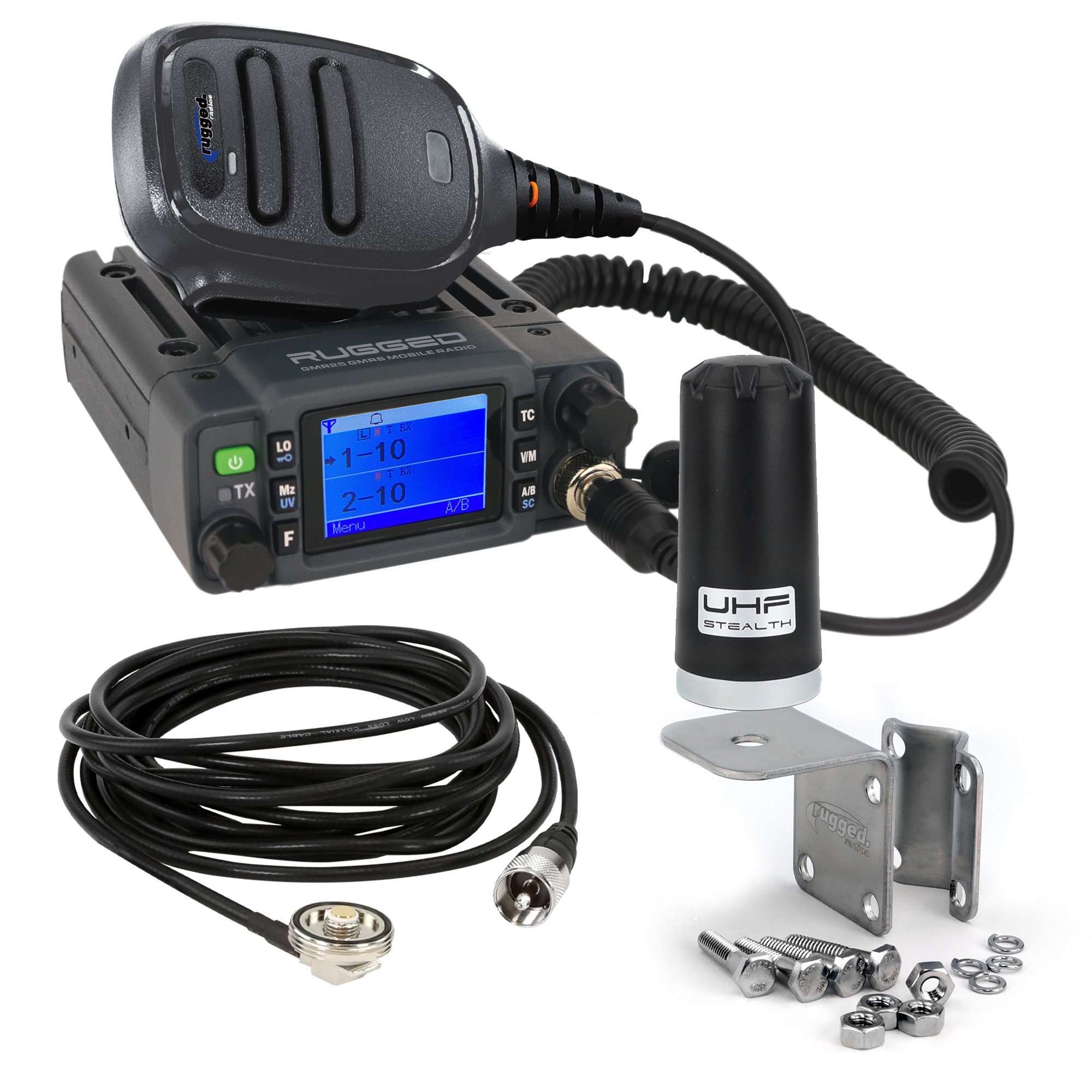 Radio Kit Lite - GMR25 Waterproof GMRS Mobile Radio with Stealth Antenna - BOGO with FREE Xtreme Waterproof Speaker